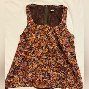 J. Crew Fall Floral Multicolor Silk Blouse - Size M